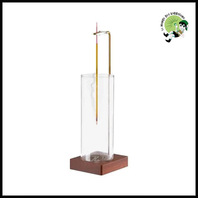 Support à Encens en Bois avec Couverture Verre - 01 - Porte-encens artistiques et ésotériques