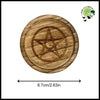 Support de Bougie en Bois pour Sorcières avec Pentagramme - 1pcs - Kits d’initiation à la divination