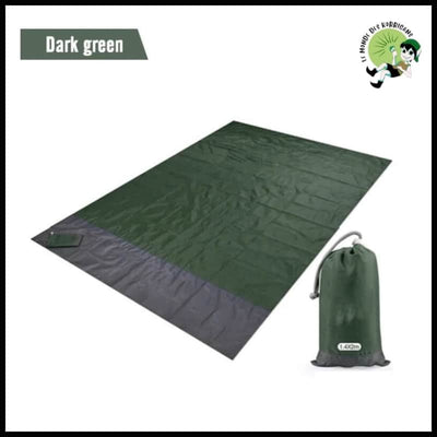 Tapis de Pique-nique et Matelas Camping Imperméable - Vert Noirâtre / 200 x140cm - Couvertures pique-nique naturelles