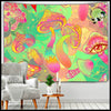 Tapisserie Champignon Abstrait - Couleurs / 95cmX70cm 3M-LED - Stickers muraux et affiches illustrant des champignons