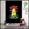 Tapisserie Murale Mystère Vintage Tarot Champignon Ovni - Stickers muraux et affiches illustrant des champignons