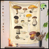 Tapisserie Psychedelic Champignon Chart - Déco Murale Esthétique - 4 / 150x150cm - Stickers muraux et affiches