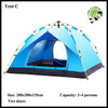 Tente Camping Automatique Étanche - C 2x2M Bleu - Tentes légères avec motifs naturels