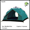 Tente Camping Automatique Étanche - H 2x2M Vert - Tentes légères avec motifs naturels