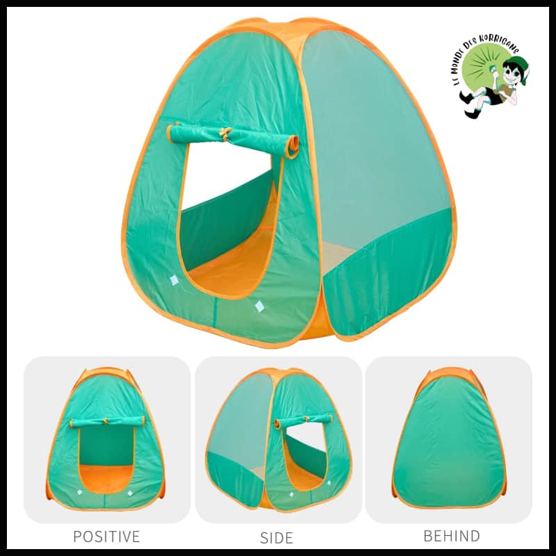 Tente Enfant Maison Pliable - Verte - Tentes légères avec motifs naturels