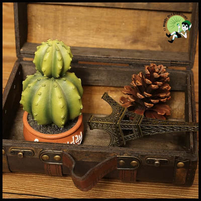 Valise Vintage en Bois pour Voyage et Décoration - Valises vintage avec des illustrations botaniques